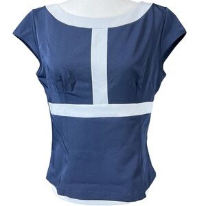 Teeze Me Business Casual Dressy Colorblock Vintage Blouse